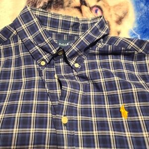 Boys short sleeve plaid shirt